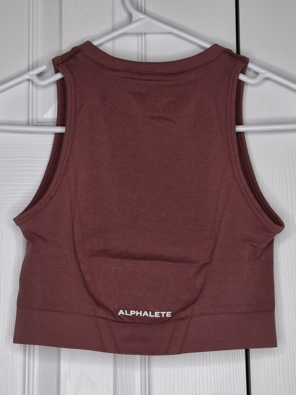 NWT Alphalete Cropped Tank Top / Sports Bra - Wine / Burgundy Color - Size S